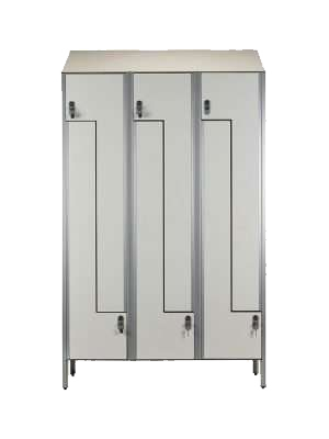 Armadietti per spogliatoi a doppio scomparto